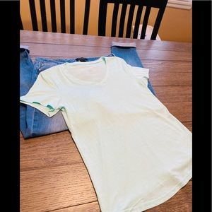 •Danskin Mint Green Light Weight V- Neck  Tee